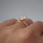 2 CT Round Halo & Pave Lab Grown Diamond Engagement Ring