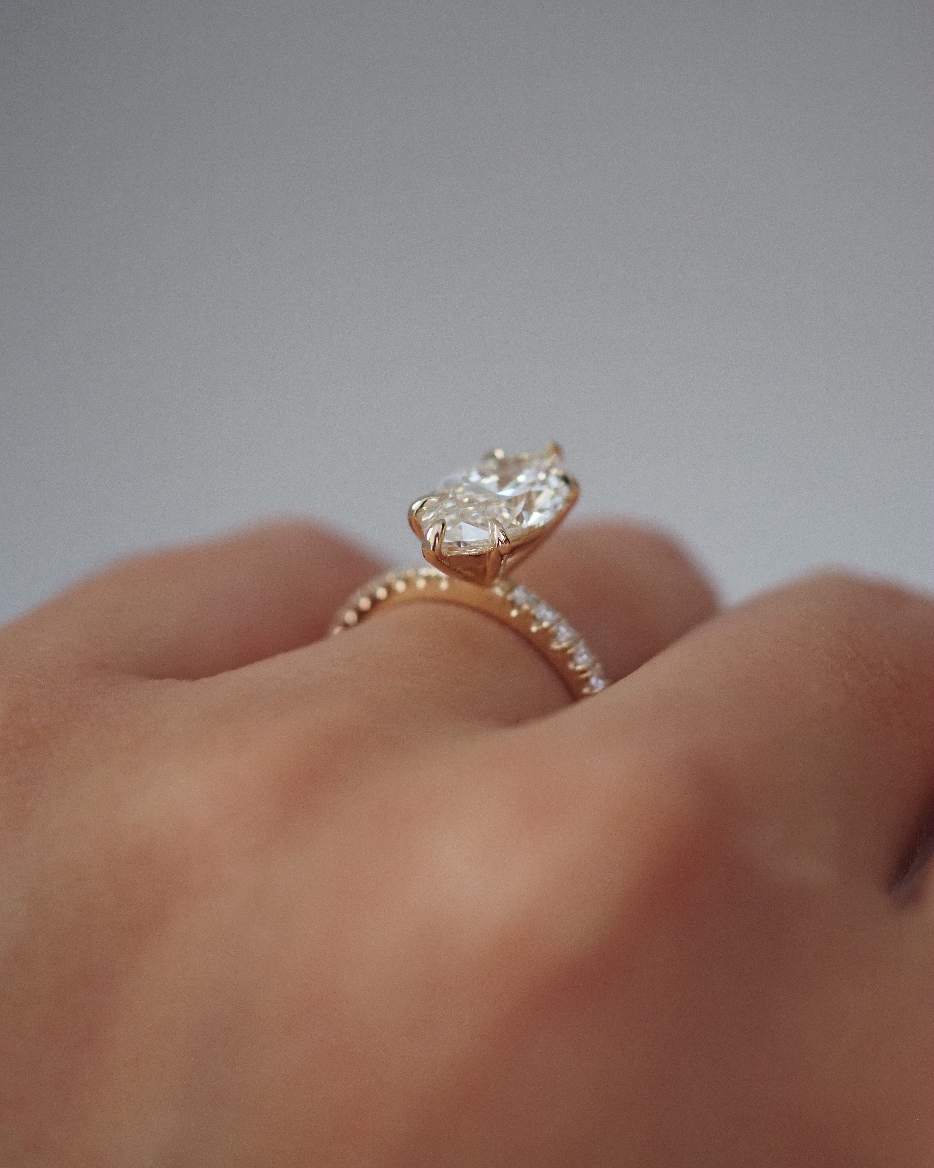 2 CT Round Halo & Pave Lab Grown Diamond Engagement Ring