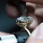 2 CT Round Halo & Pave Lab Grown Diamond Engagement Ring