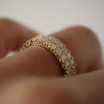 0.3 TCW Round Half Eternity Lab Grown Diamond Wedding Band