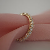 0.3 TCW Round Half Eternity Lab Grown Diamond Wedding Band