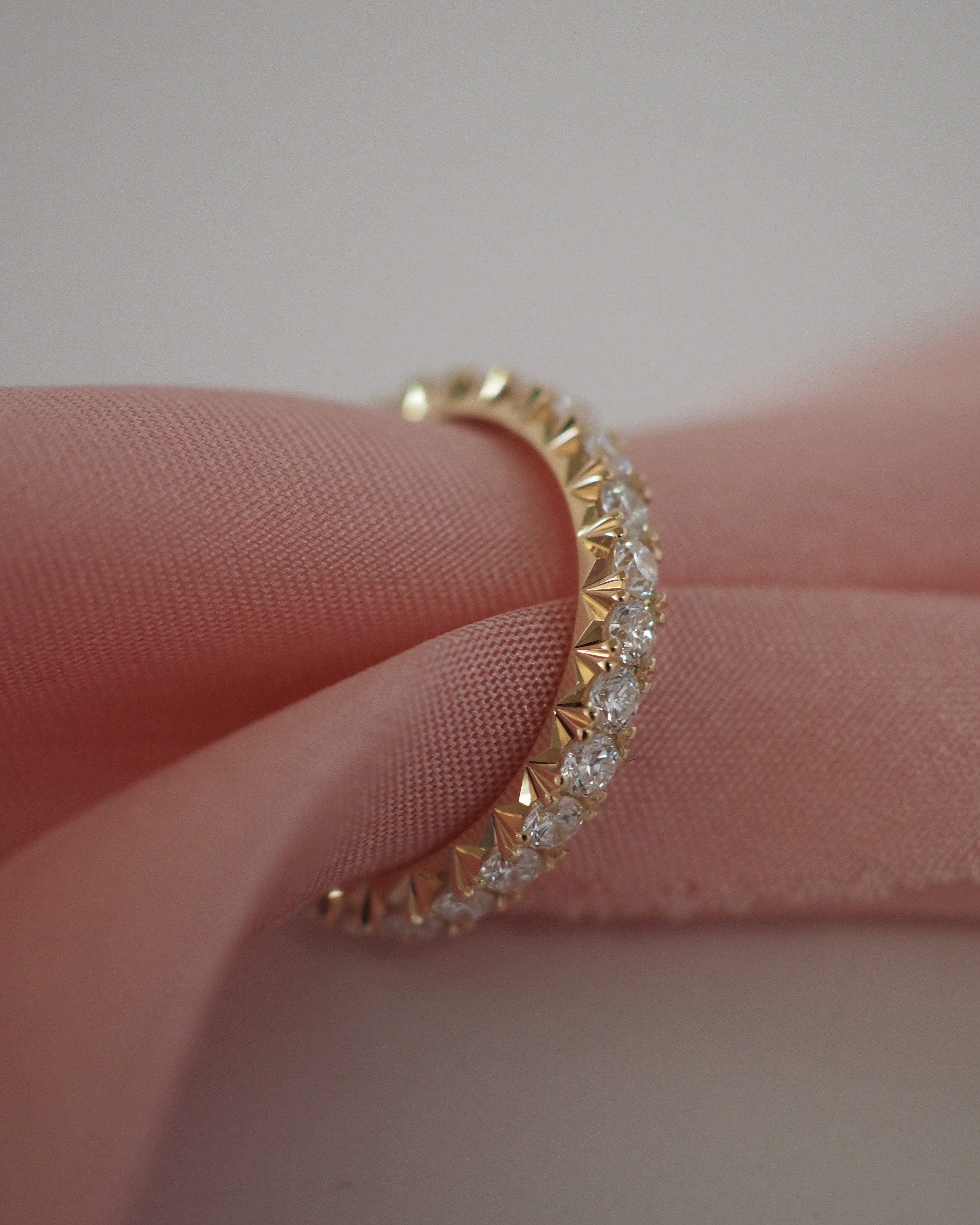0.3 TCW Round Half Eternity Lab Grown Diamond Wedding Band