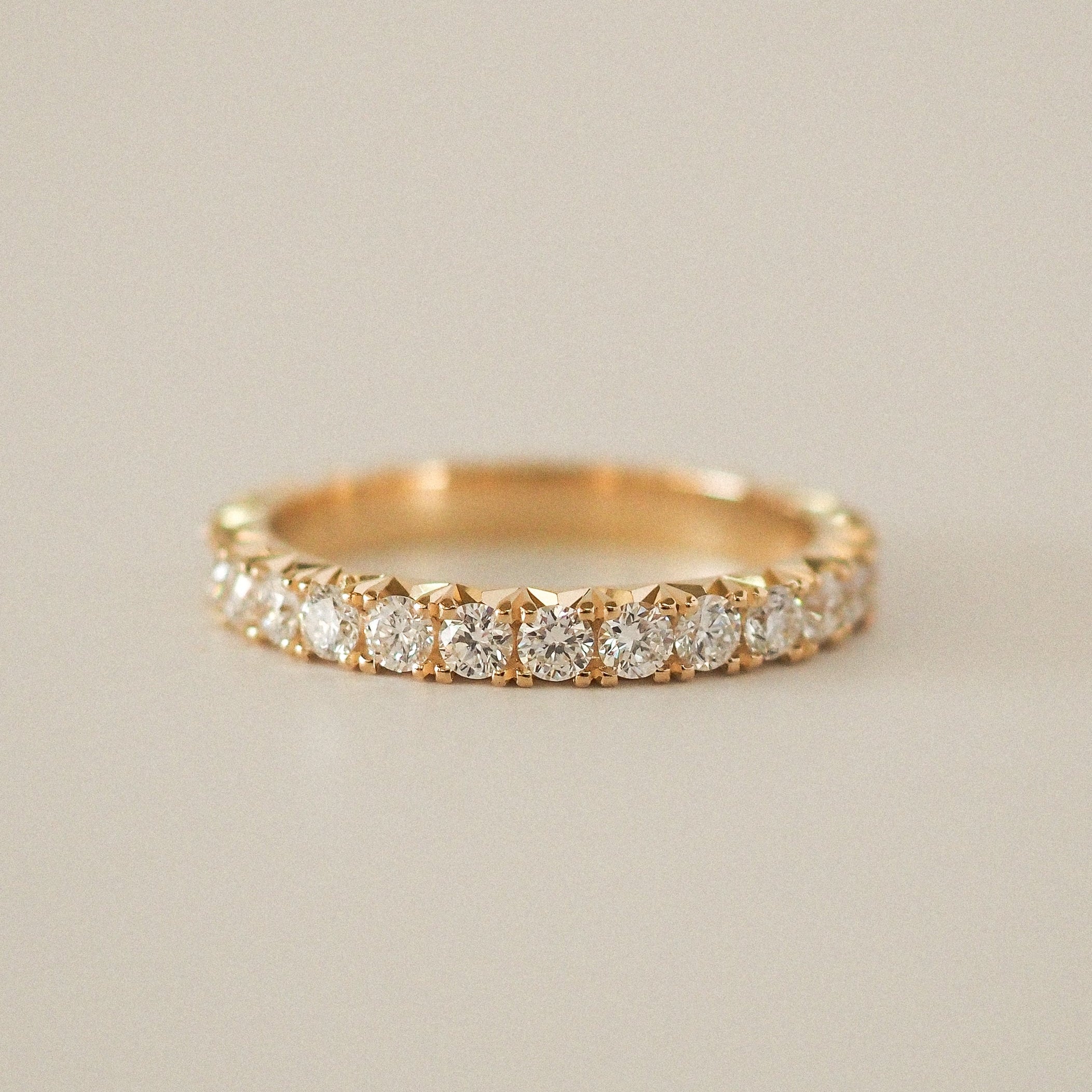 0.3 TCW Round Half Eternity Lab Grown Diamond Wedding Band