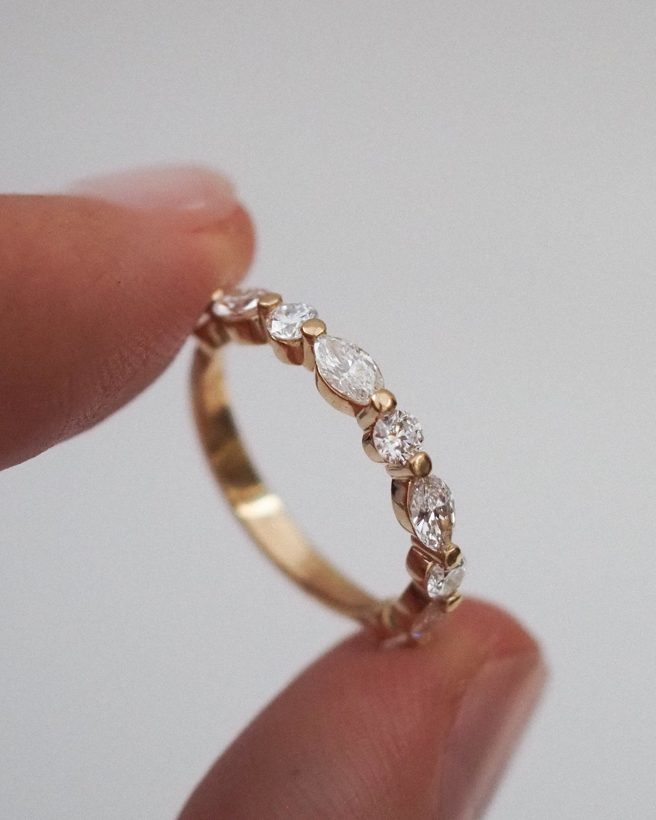 0.3 TCW Round Half Eternity Lab Grown Diamond Wedding Band