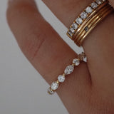 0.3 TCW Round Half Eternity Lab Grown Diamond Wedding Band