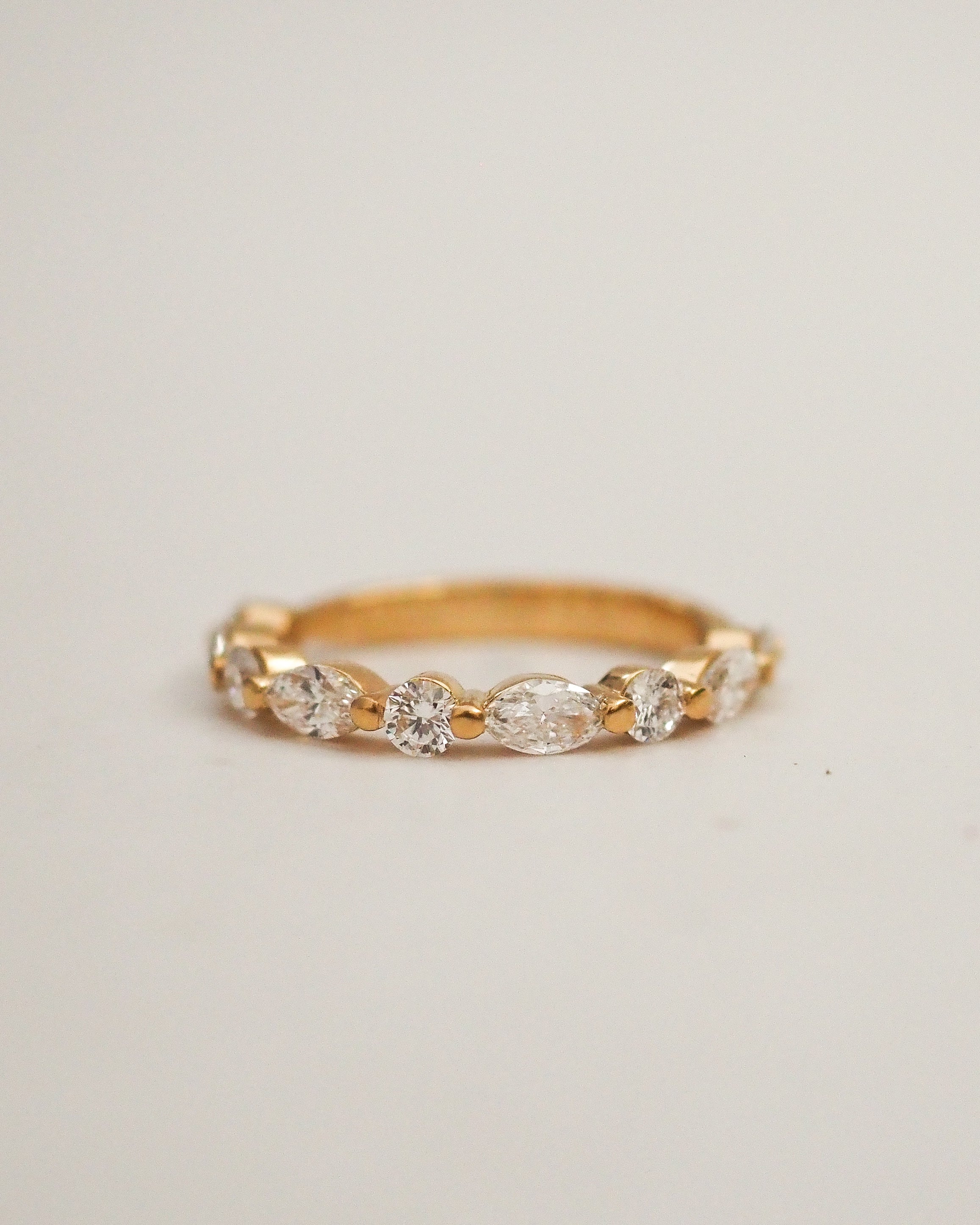 0.3 TCW Round Half Eternity Lab Grown Diamond Wedding Band