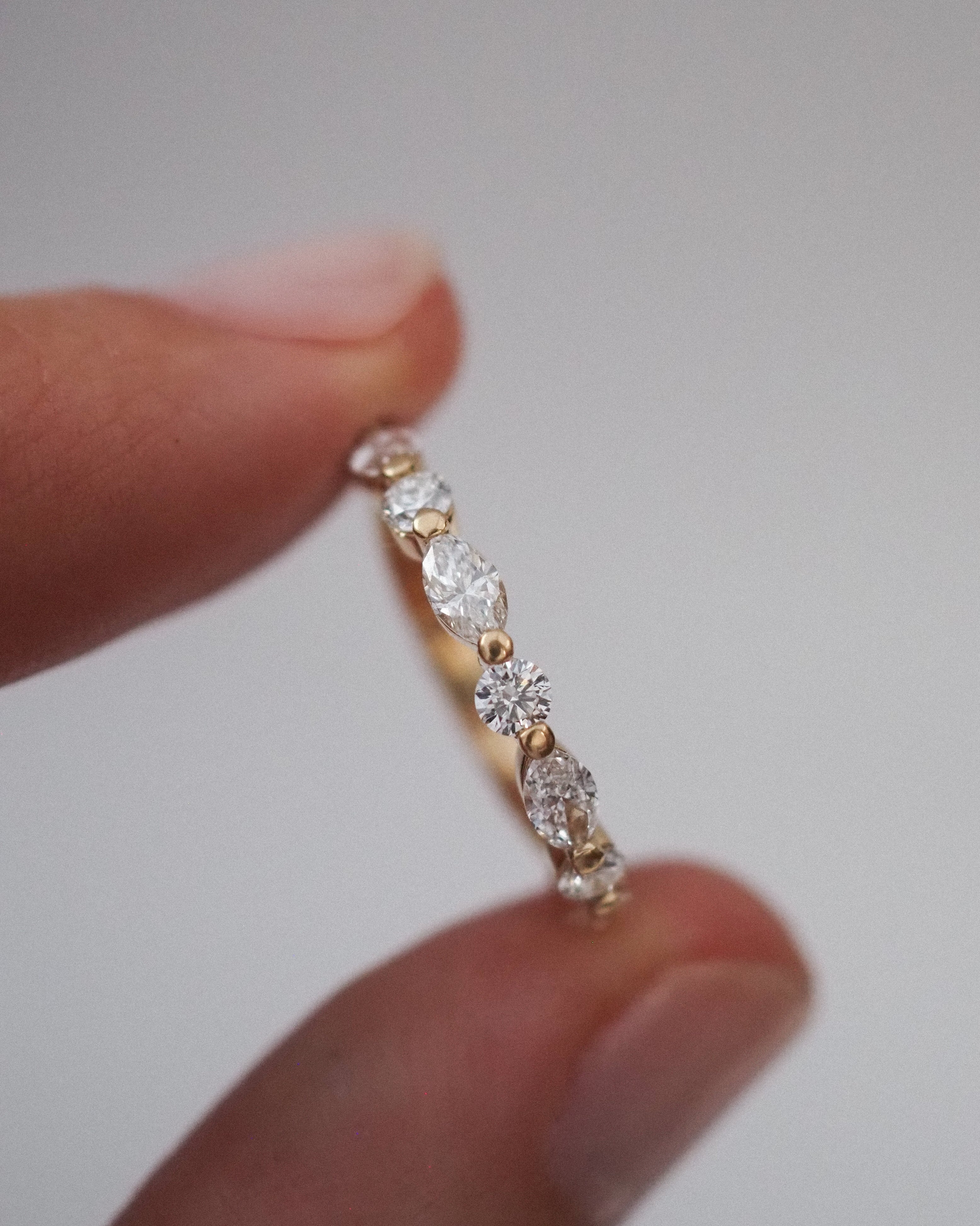 0.3 TCW Round Half Eternity Lab Grown Diamond Wedding Band
