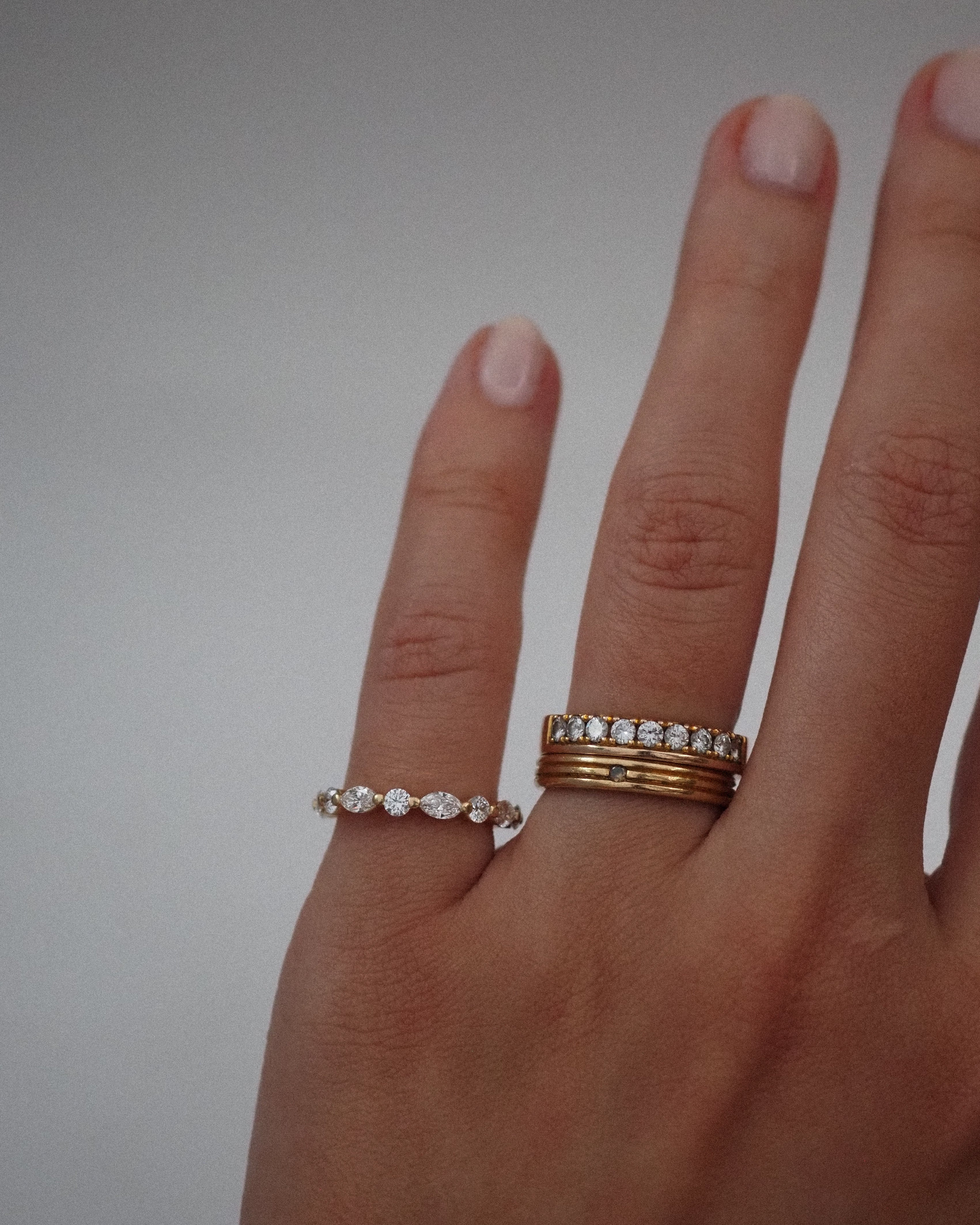 0.3 TCW Round Half Eternity Lab Grown Diamond Wedding Band