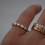 0.3 TCW Round Half Eternity Lab Grown Diamond Wedding Band