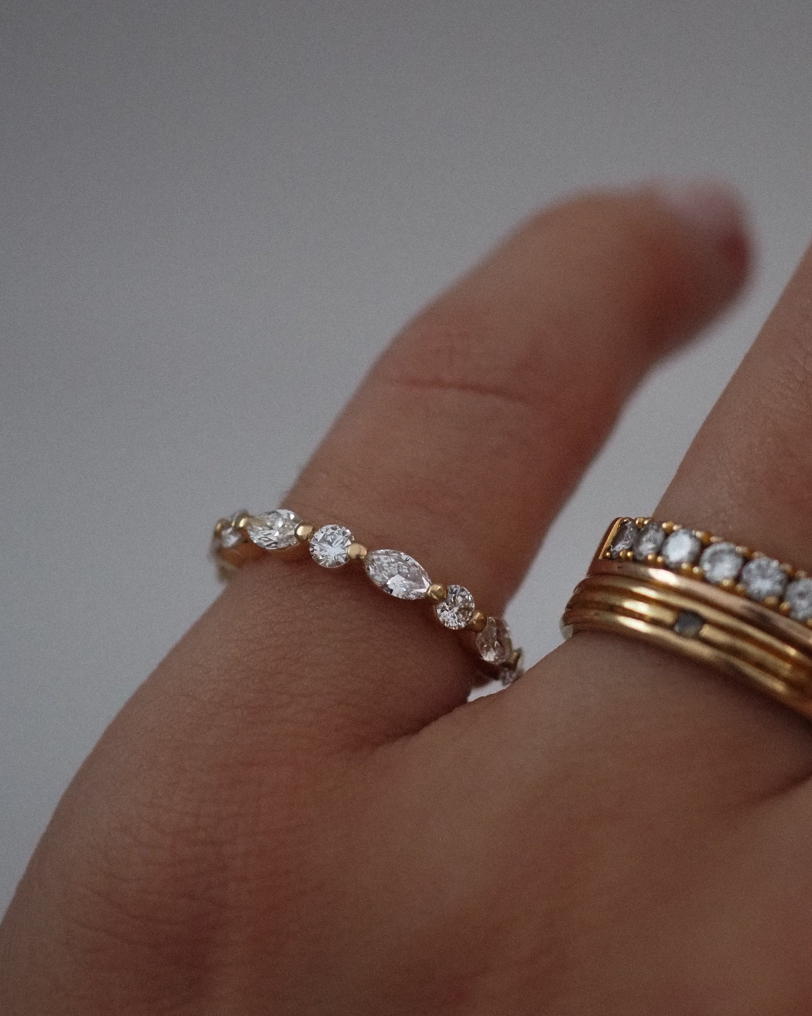 0.3 TCW Round Half Eternity Lab Grown Diamond Wedding Band