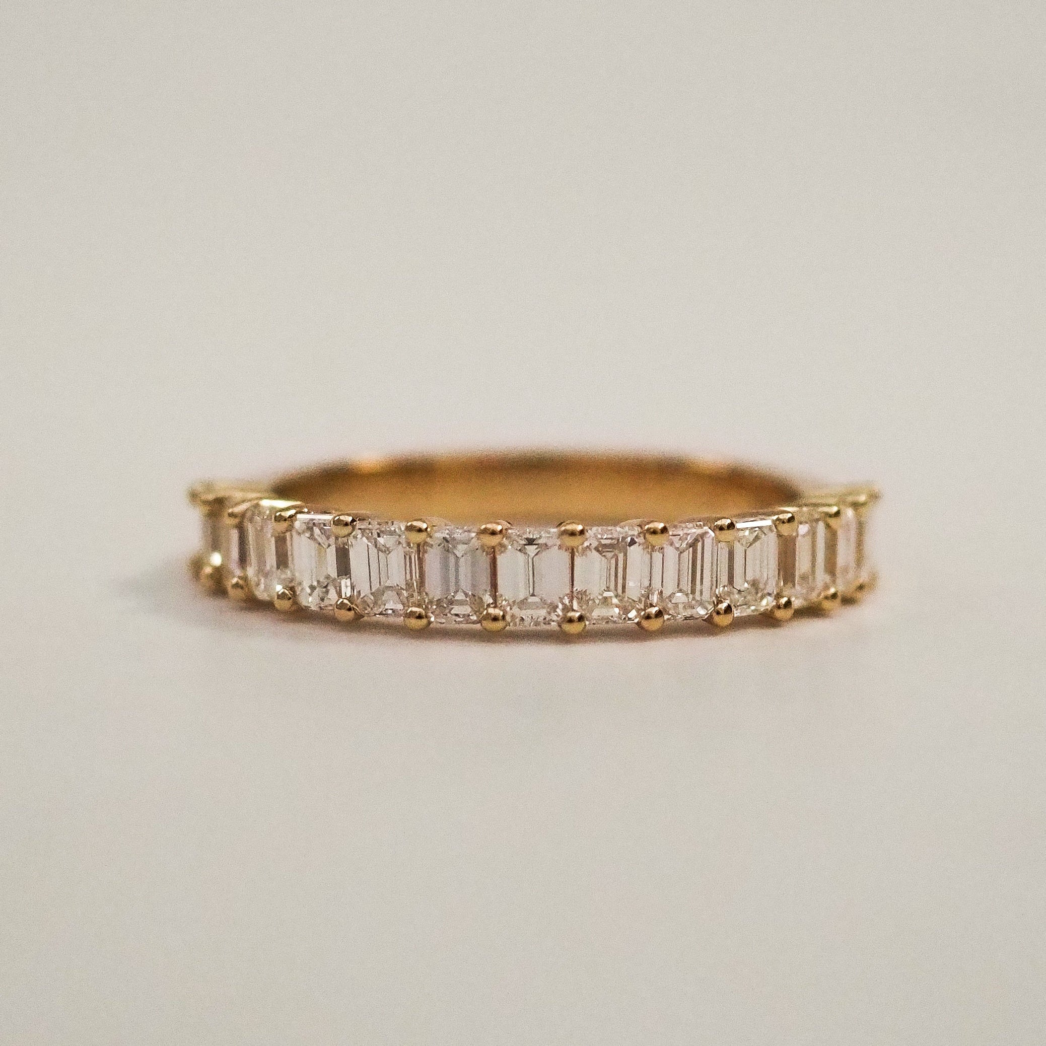 0.3 TCW Round Half Eternity Lab Grown Diamond Wedding Band