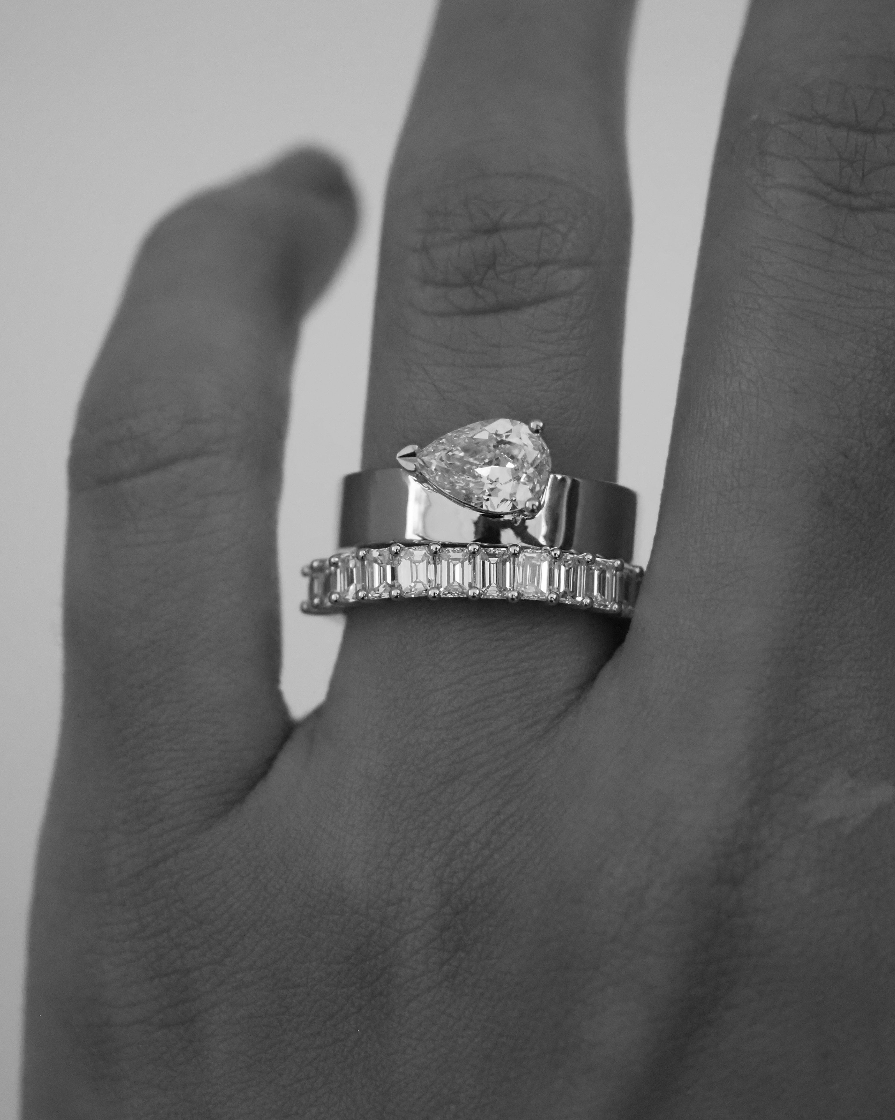 0.3 TCW Round Half Eternity Lab Grown Diamond Wedding Band