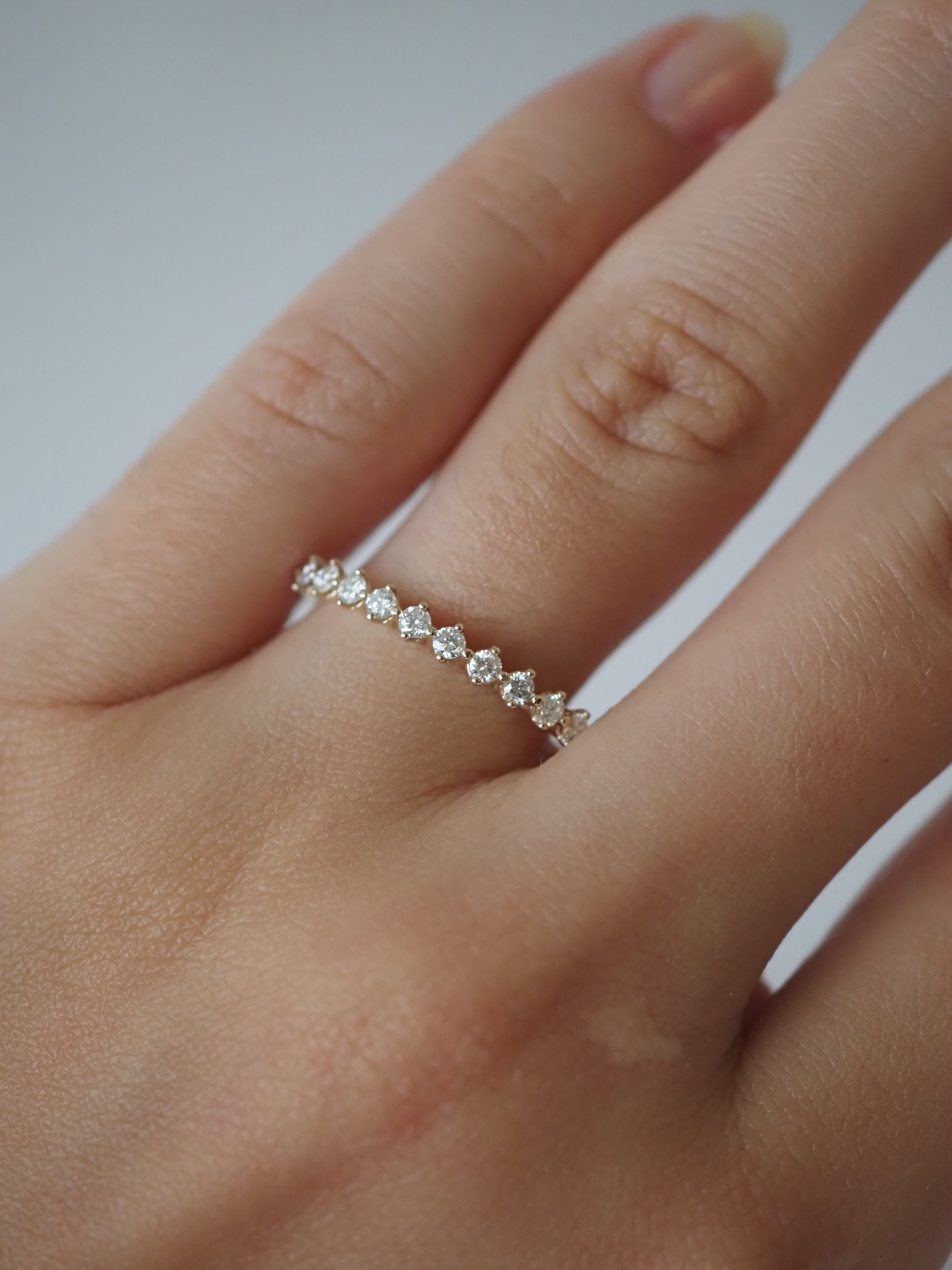 0.3 TCW Round Half Eternity Lab Grown Diamond Wedding Band