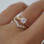 0.3 TCW Round Half Eternity Lab Grown Diamond Wedding Band