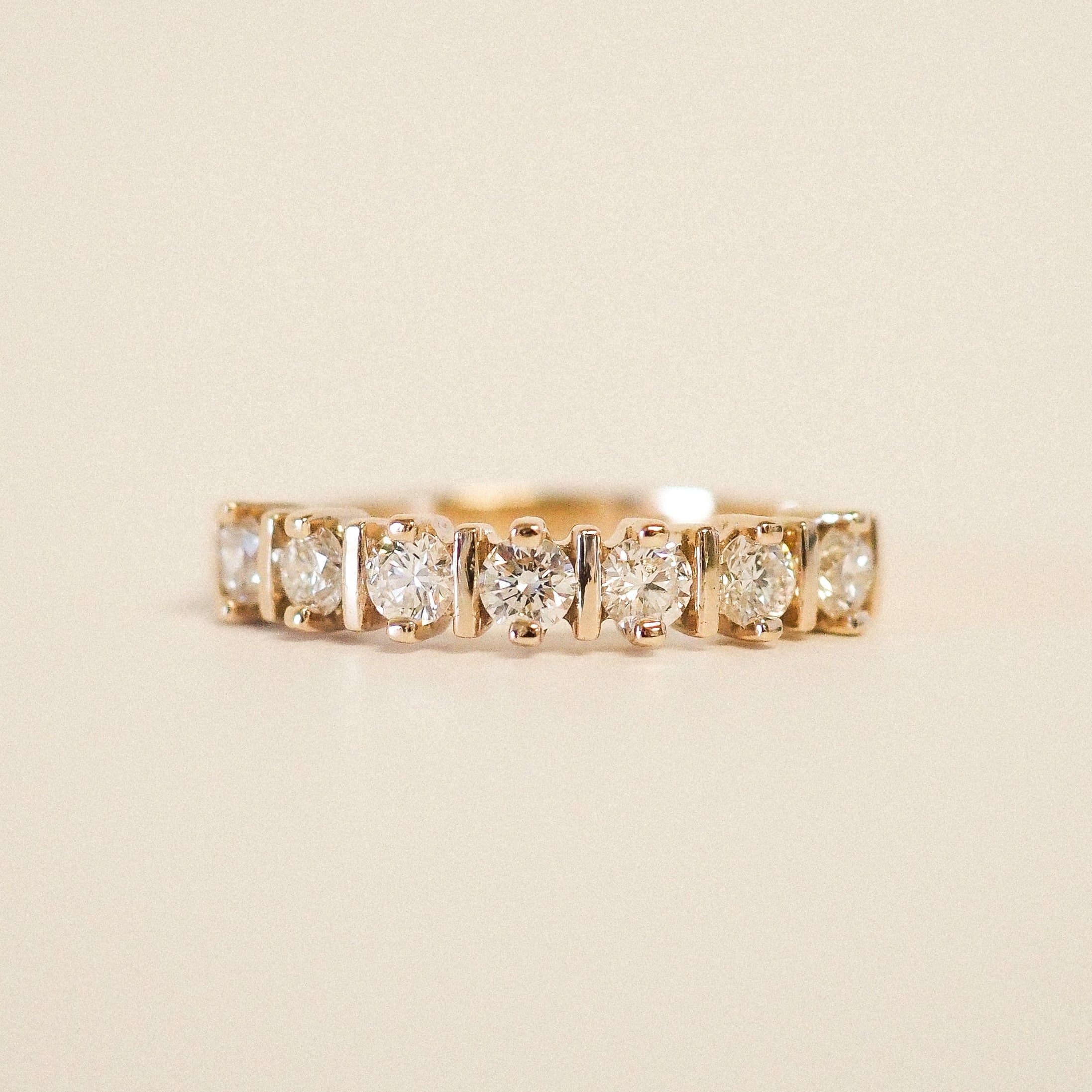 0.3 TCW Round Half Eternity Lab Grown Diamond Wedding Band