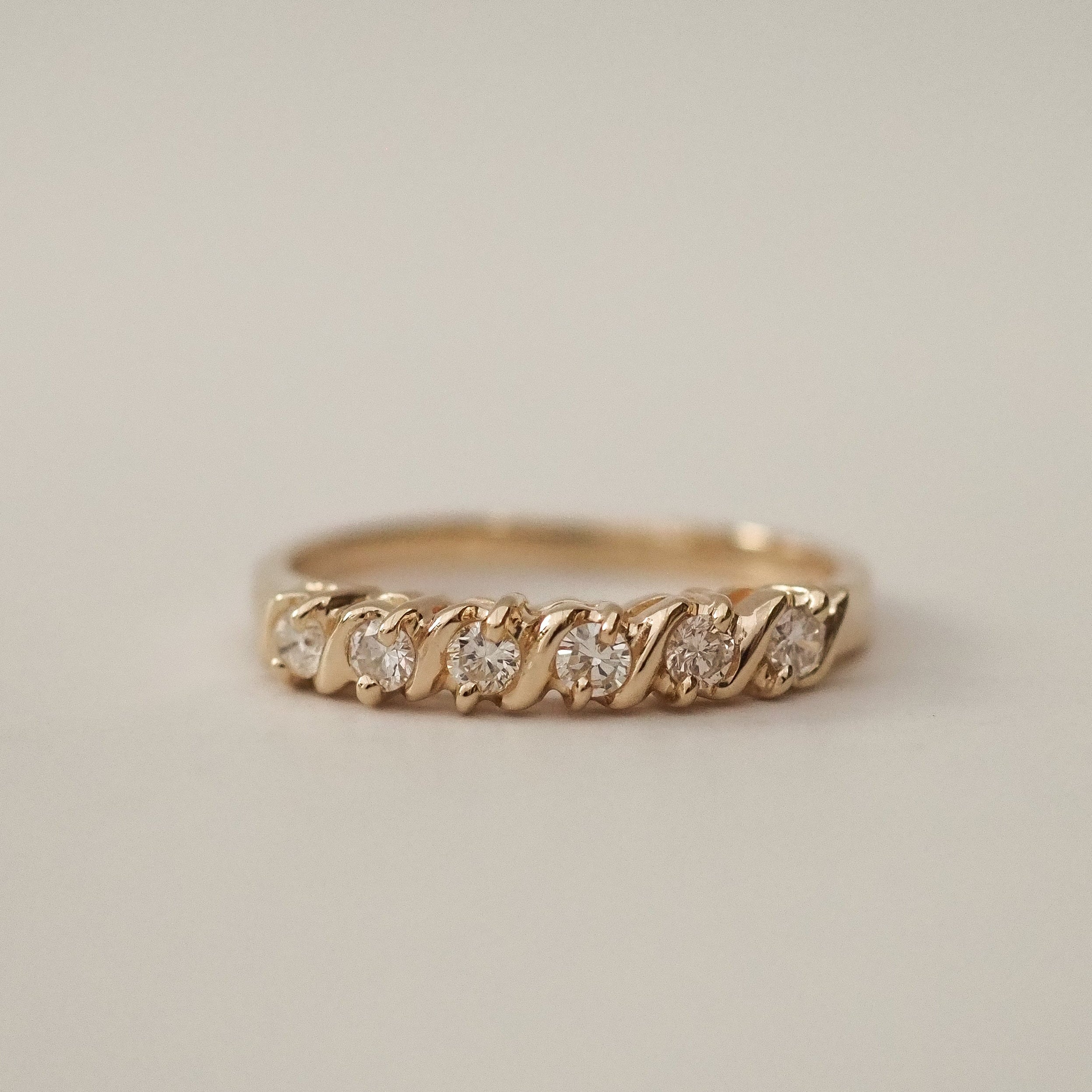 0.3 TCW Round Half Eternity Lab Grown Diamond Wedding Band