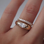 0.3 TCW Round Half Eternity Lab Grown Diamond Wedding Band