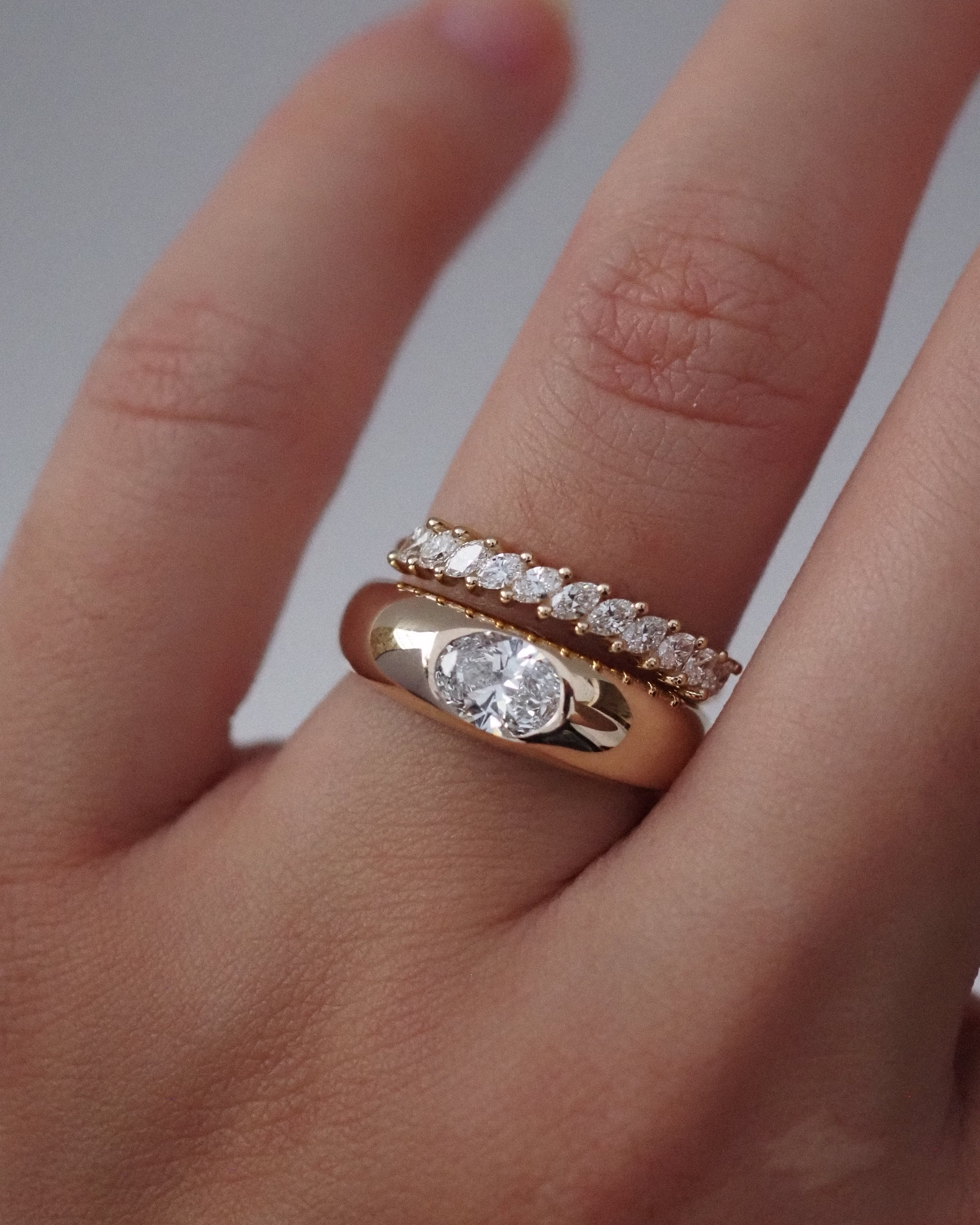 0.3 TCW Round Half Eternity Lab Grown Diamond Wedding Band