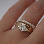 0.3 TCW Round Half Eternity Lab Grown Diamond Wedding Band