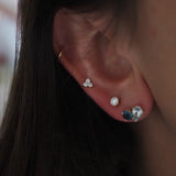 2 CT Round Halo & Pave Lab Grown Diamond Earring