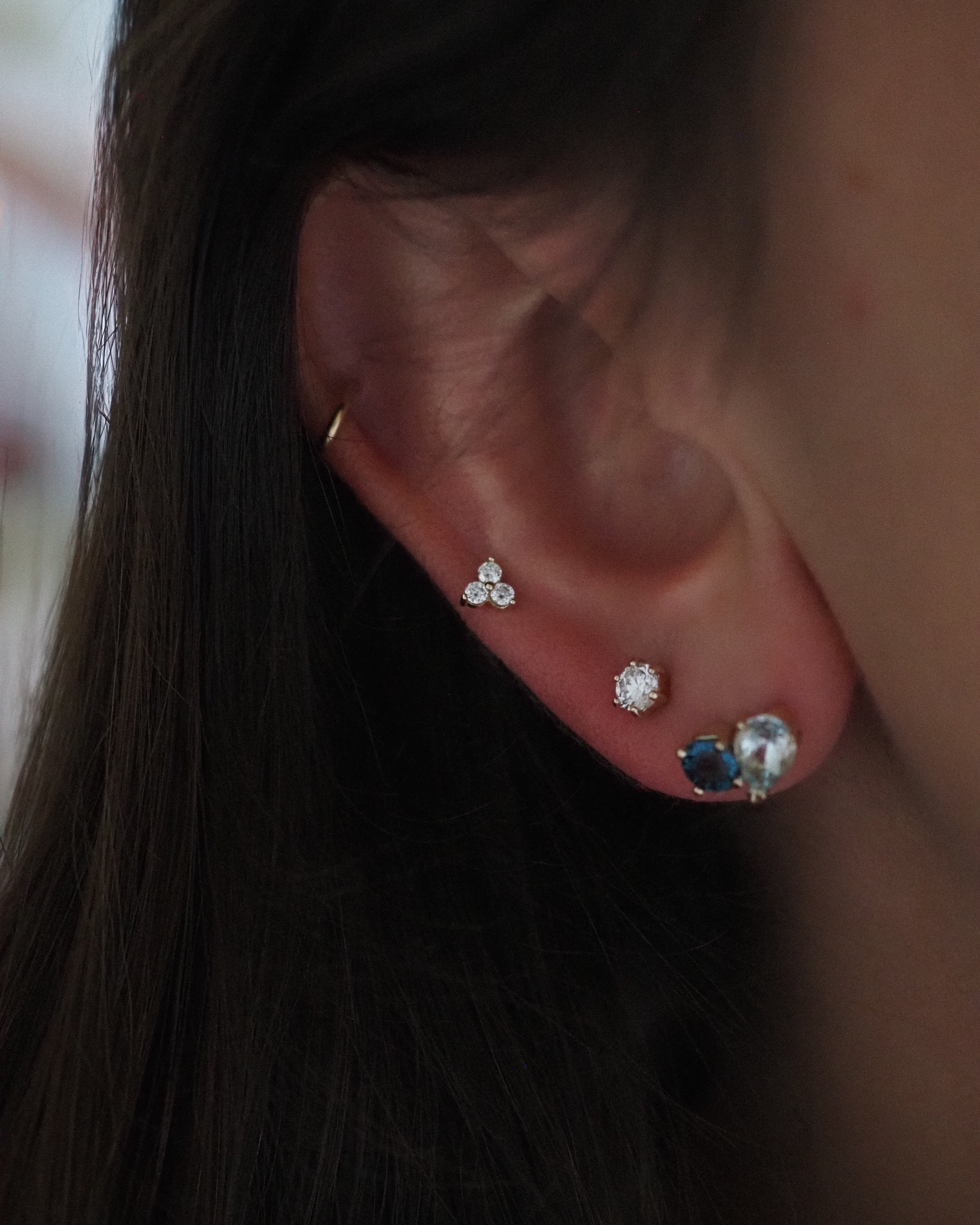 2 CT Round Halo & Pave Lab Grown Diamond Earring