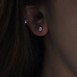 2 CT Round Halo & Pave Lab Grown Diamond Earring