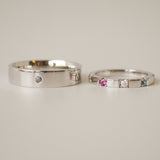 2 TCW Round Halo & Pave Lab Grown Diamond Mens Wedding Band