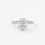 Oval Pave Lab Grown Diamond Engagement Ring