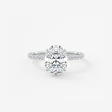 Oval Pave Lab Grown Diamond Engagement Ring