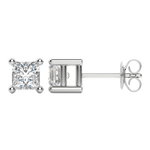 0.50 CT-2.0 CT Princess Solitaire CVD F/VS Diamond Earrings 3