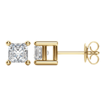 0.50 CT-2.0 CT Princess Solitaire CVD F/VS Diamond Earrings 5