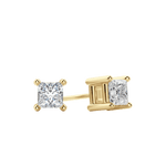 0.50 CT-2.0 CT Princess Solitaire CVD F/VS Diamond Earrings 4