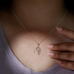 0.35 TCW Round Cut Moissanite Necklace With Infinity Heart 4