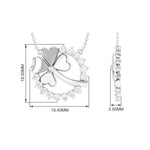 1.26 TCW Round Cut Moissanite Necklace Clover Leaf Style 5