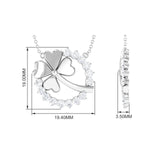 1.26 TCW Round Cut Moissanite Necklace Clover Leaf Style 5