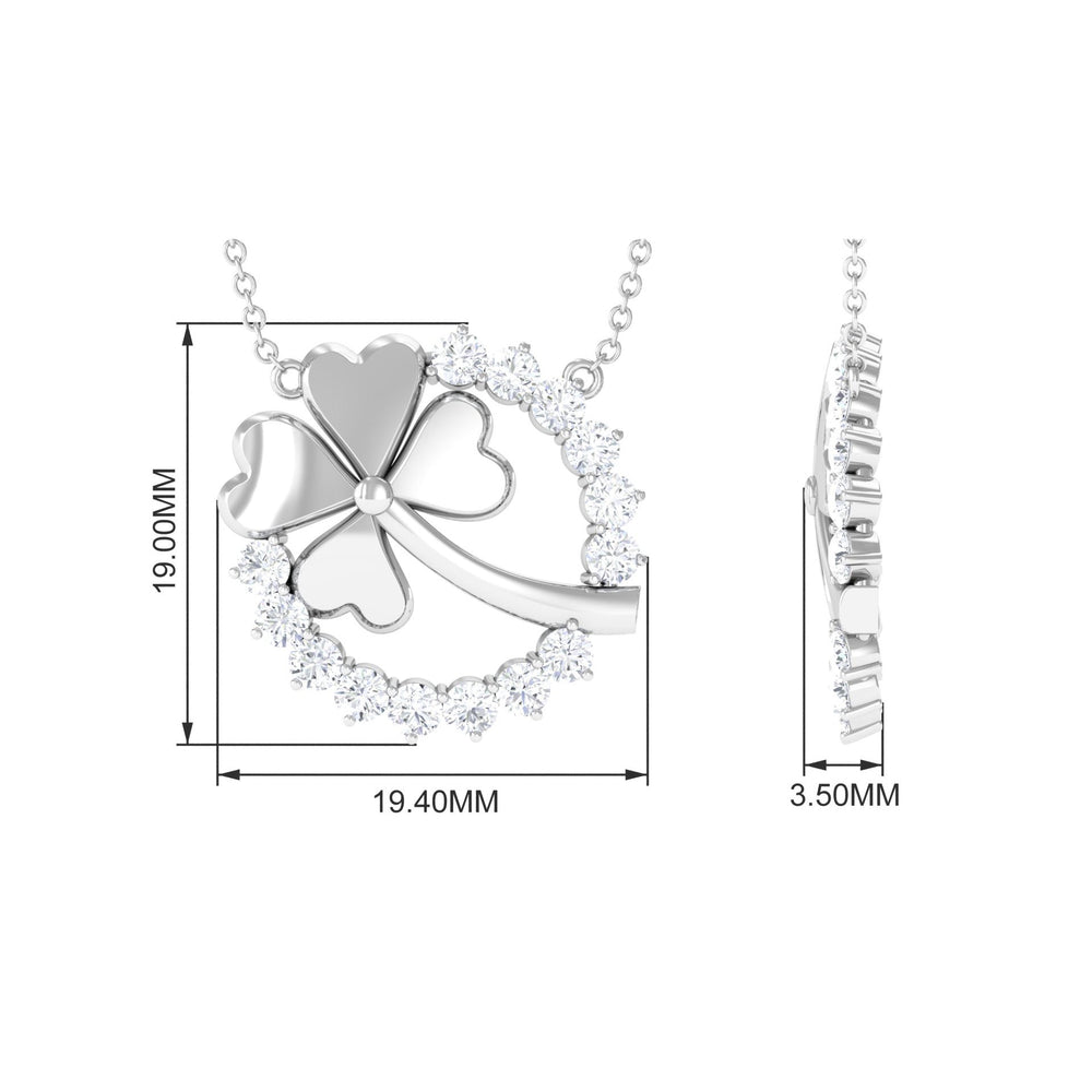 
                  
                    1.26 TCW Round Cut Moissanite Necklace Clover Leaf Style
                  
                