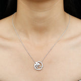 1.26 TCW Round Cut Moissanite Necklace Clover Leaf Style 2