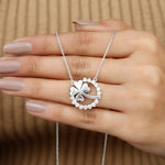 1.26 TCW Round Cut Moissanite Necklace Clover Leaf Style 1