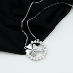 1.26 TCW Round Cut Moissanite Necklace Clover Leaf Style 3