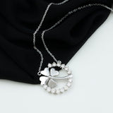 1.26 TCW Round Cut Moissanite Necklace Clover Leaf Style 3