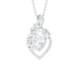 1.39 TCW Pear & Round Cut Moissanite Infinity Necklace 5
