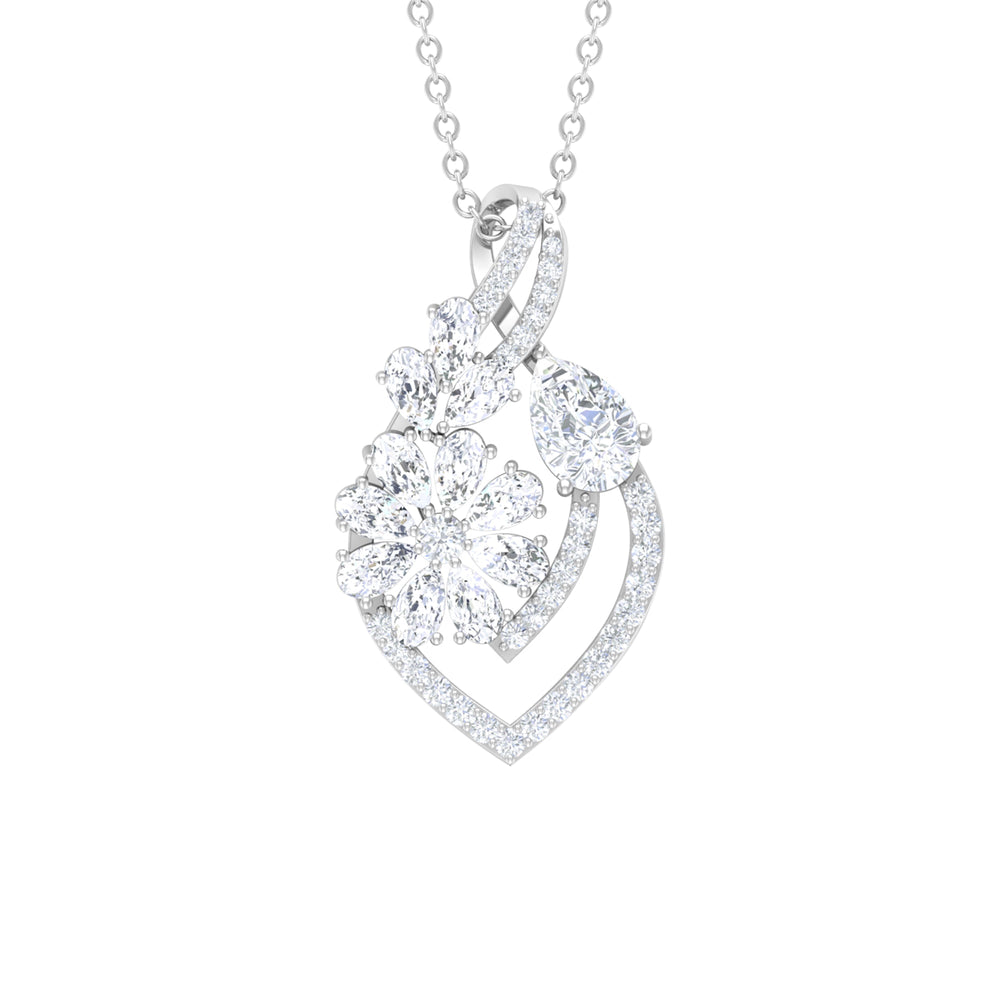 
                  
                    1.39 TCW Pear & Round Cut Moissanite Infinity Necklace
                  
                