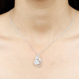 1.39 TCW Pear & Round Cut Moissanite Infinity Necklace 2