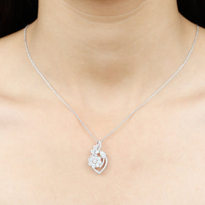 1.39 TCW Pear & Round Cut Moissanite Infinity Necklace