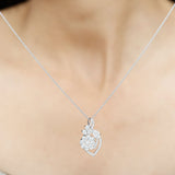1.39 TCW Pear & Round Cut Moissanite Infinity Necklace 4