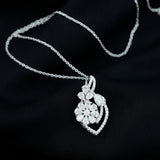1.39 TCW Pear & Round Cut Moissanite Infinity Necklace 1