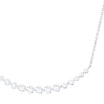 1.30 TCW Round Cut Moissanite Necklace With Layering Style 5