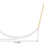 1.30 TCW Round Cut Moissanite Necklace With Layering Style 6