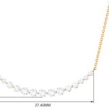 1.30 TCW Round Cut Moissanite Necklace With Layering Style 6