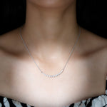 1.30 TCW Round Cut Moissanite Necklace With Layering Style 4